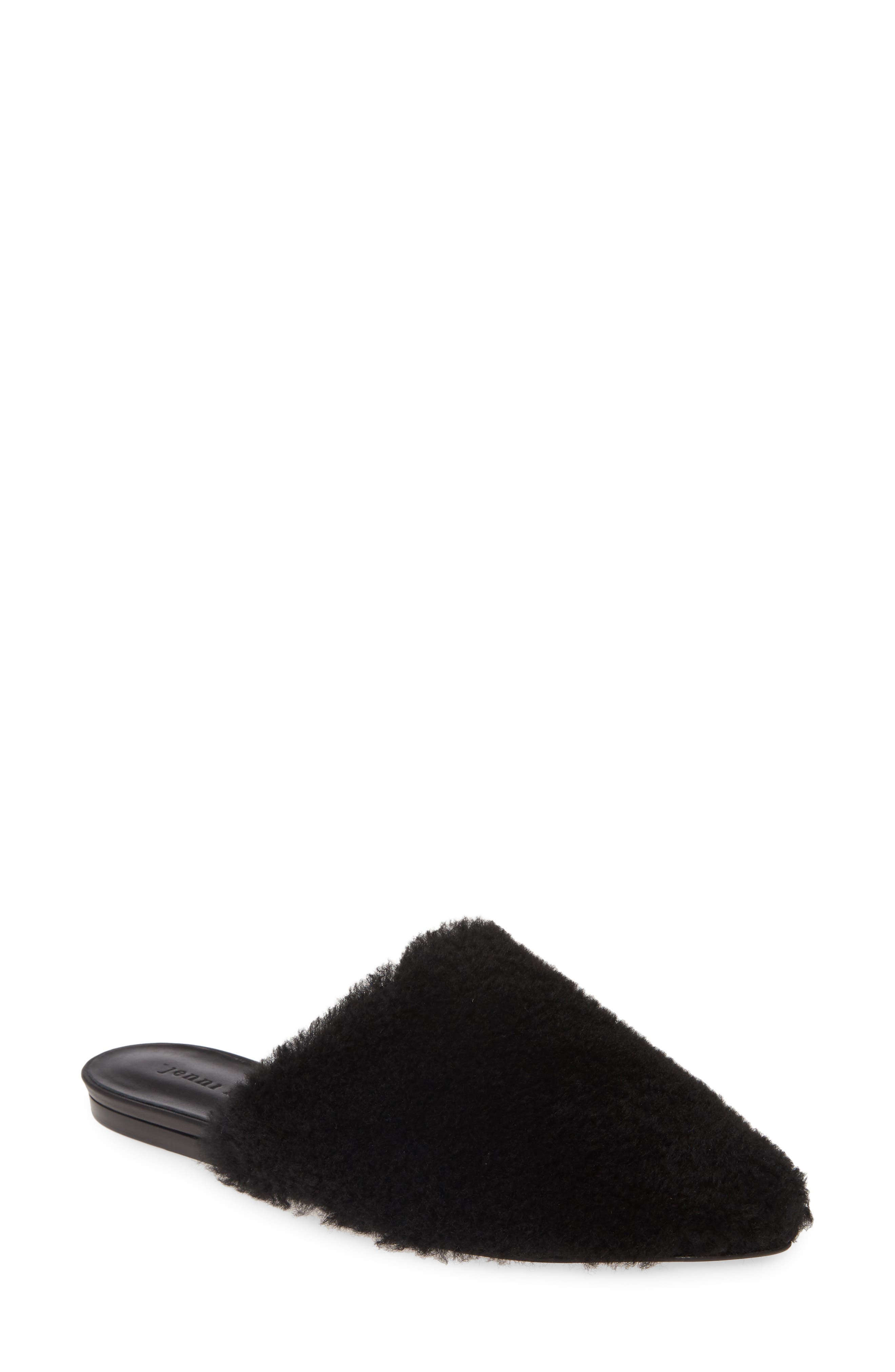 Genuine Shearling Mule, Main, color, BLACK