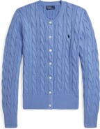 Polo Ralph Lauren Cable Knit Cotton Crewneck Cardigan