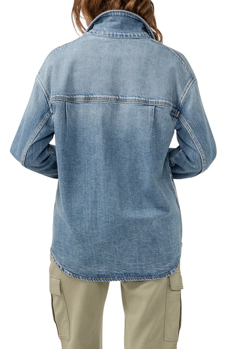 Silver Jeans Co. Oversize Denim Shirt Jacket, Alternate, color, Indigo