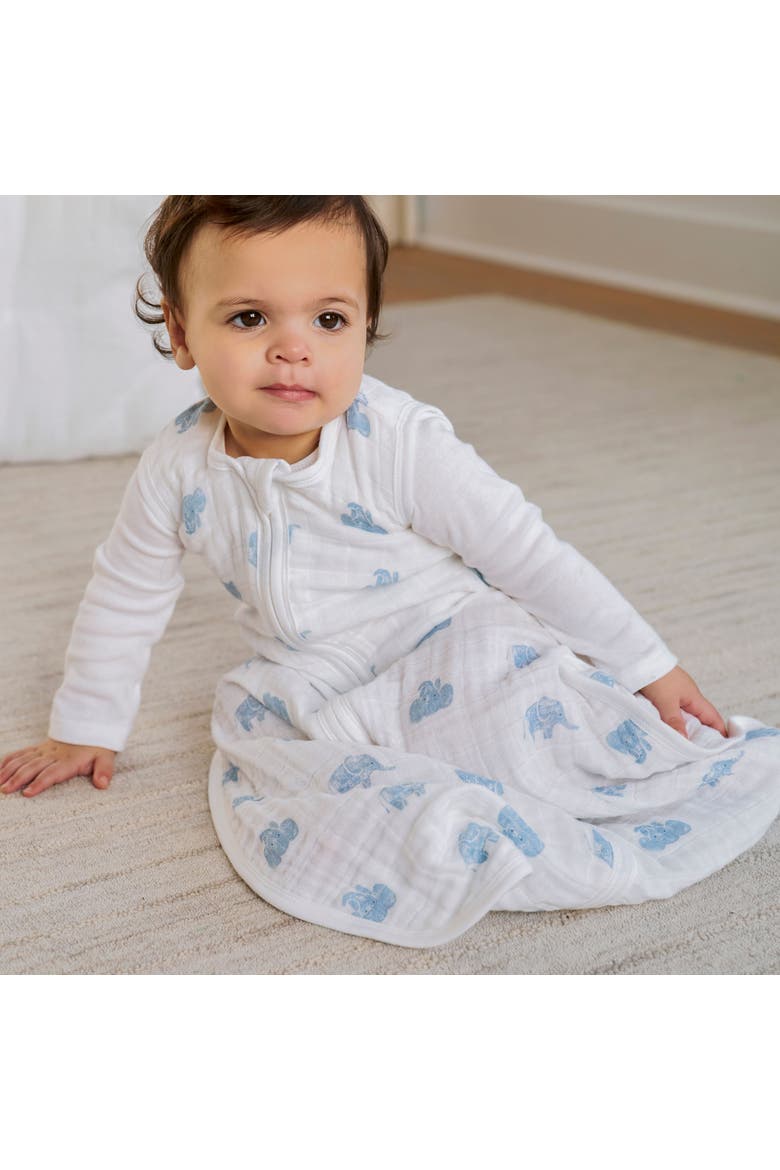 Organic Cotton Muslin Wearable Blanket, Alternate, color, ANIMAL KINGDOM