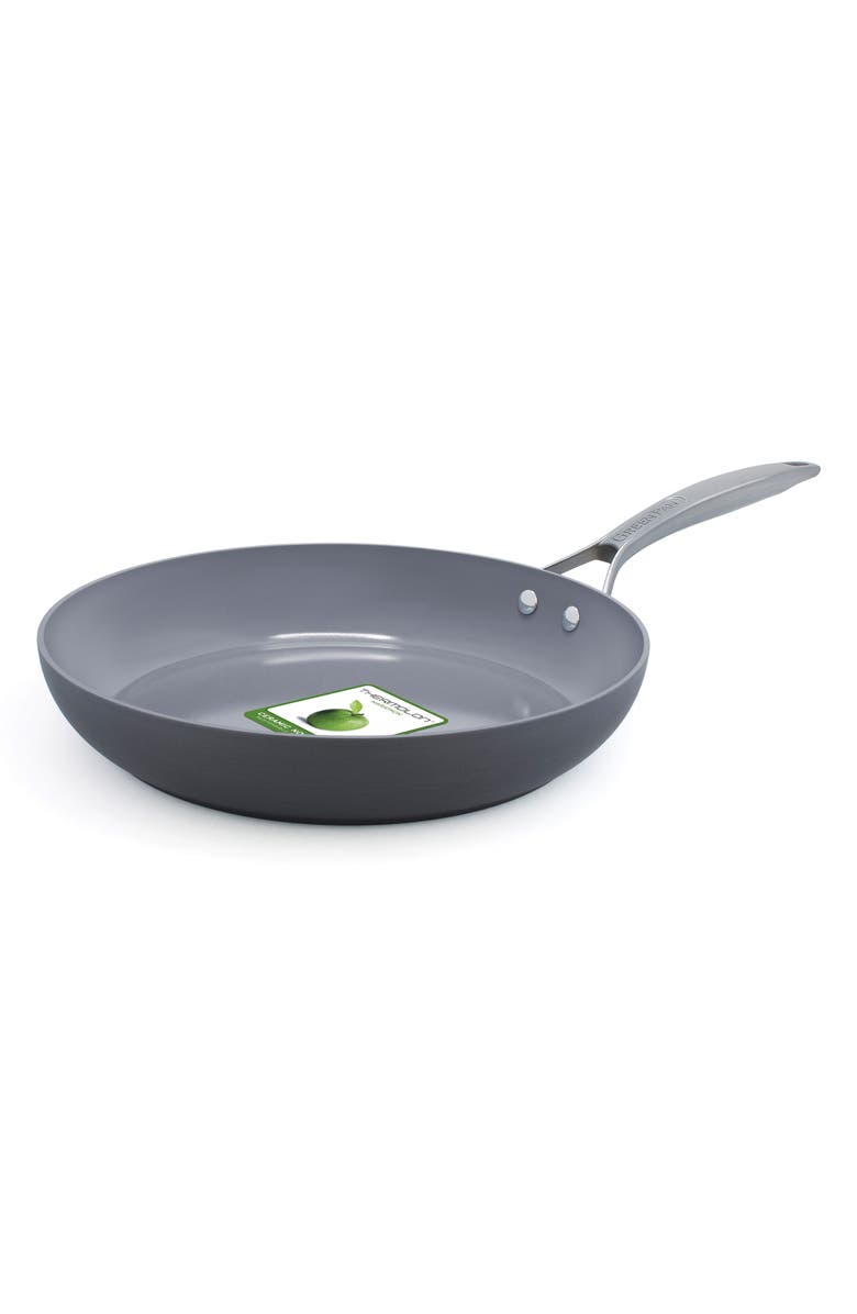 GreenPan Paris 12-Inch Anodized Aluminum Ceramic Nonstick Fry Pan, Main, color, Grey