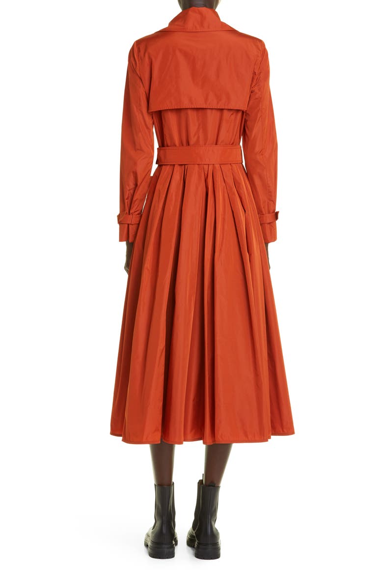 Tubinga Double Breasted Taffeta Coat, Alternate, color, ORANGE