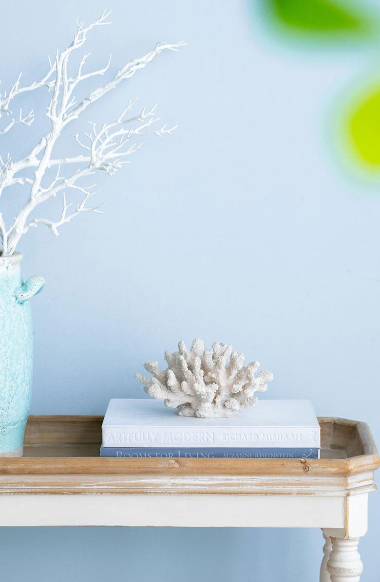 A & B Home Inna Faux Rising Coral Accent Decor, Alternate, color, White