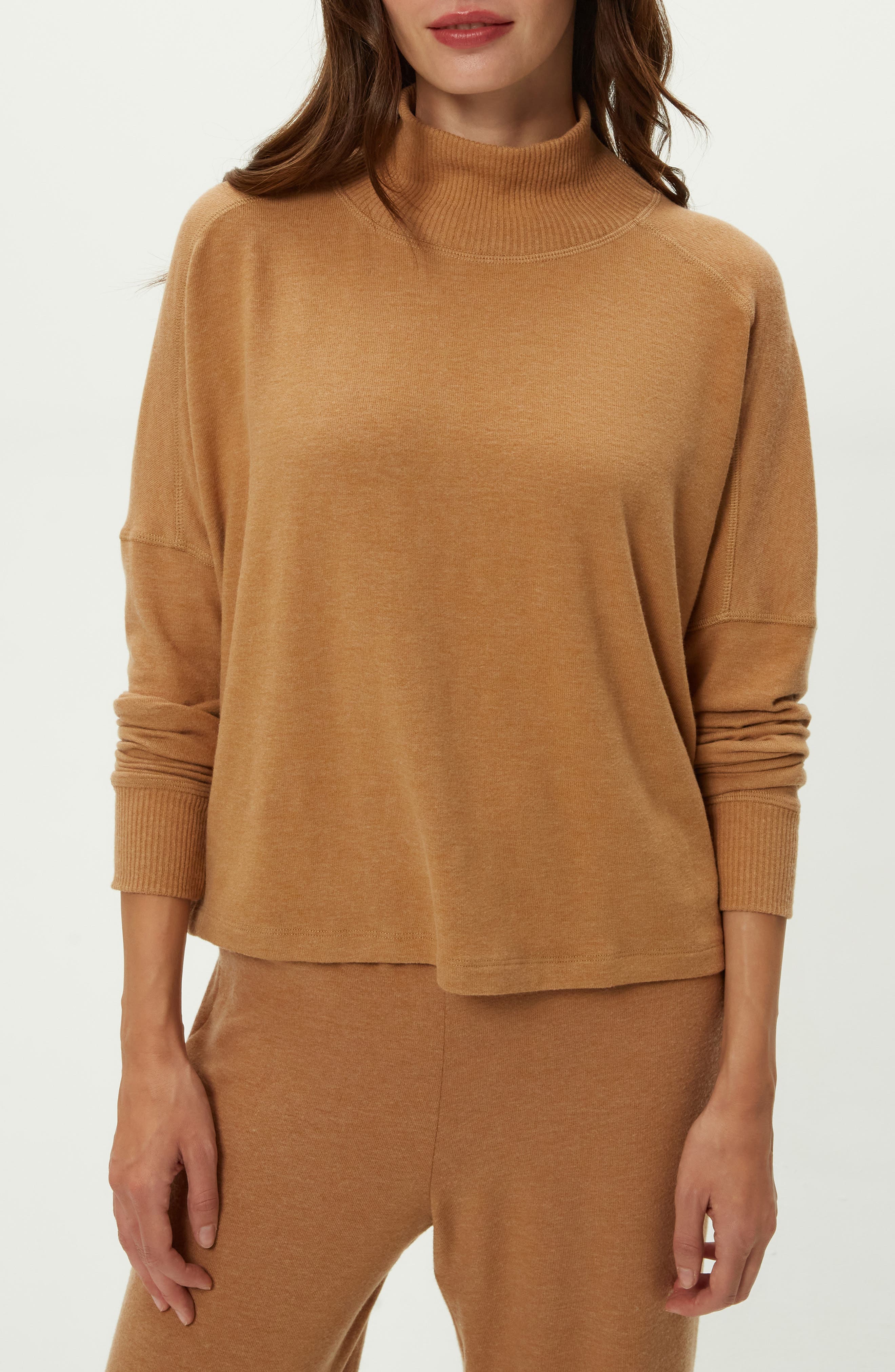 Frida Mock Neck Brushed Jersey Top - image 3