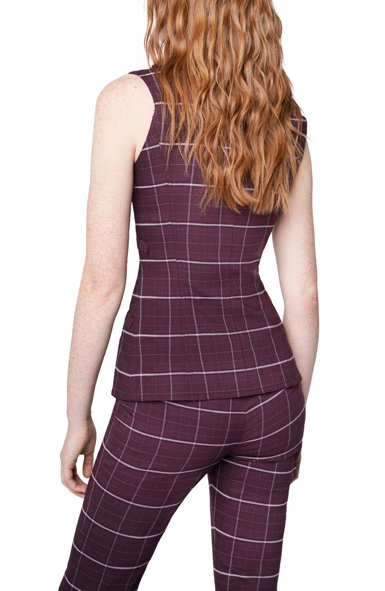 Smythe Women's Plaid Waistcoat, Alternate, color, 