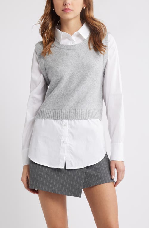 OPEN EDIT OPEN EDIT LAYERED LOOK SWEATER VEST 