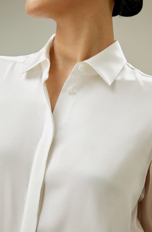 Lilysilk Ethereal Silk Shirt In Ivory