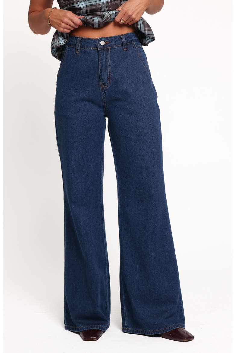 Sellie High Waist Flare Leg Jeans, Main, color, INDIGO BLUE