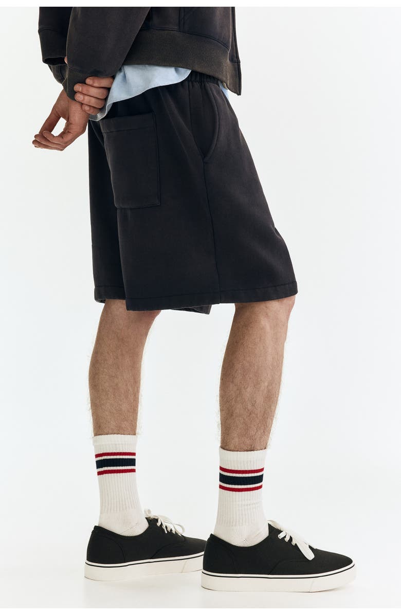 H&M Relaxed Fit Shorts, Alternate, color, Navy Blue