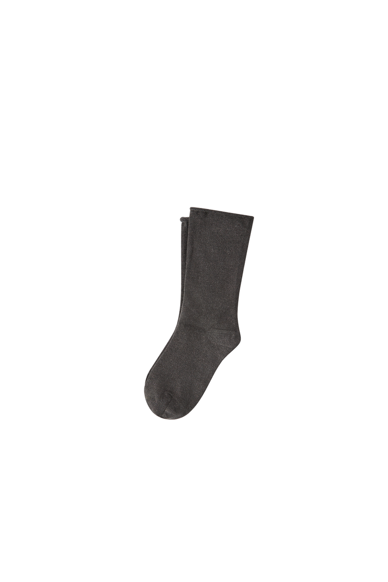 Cashmere and silk sparkling knit socks, Alternate, color, Lead