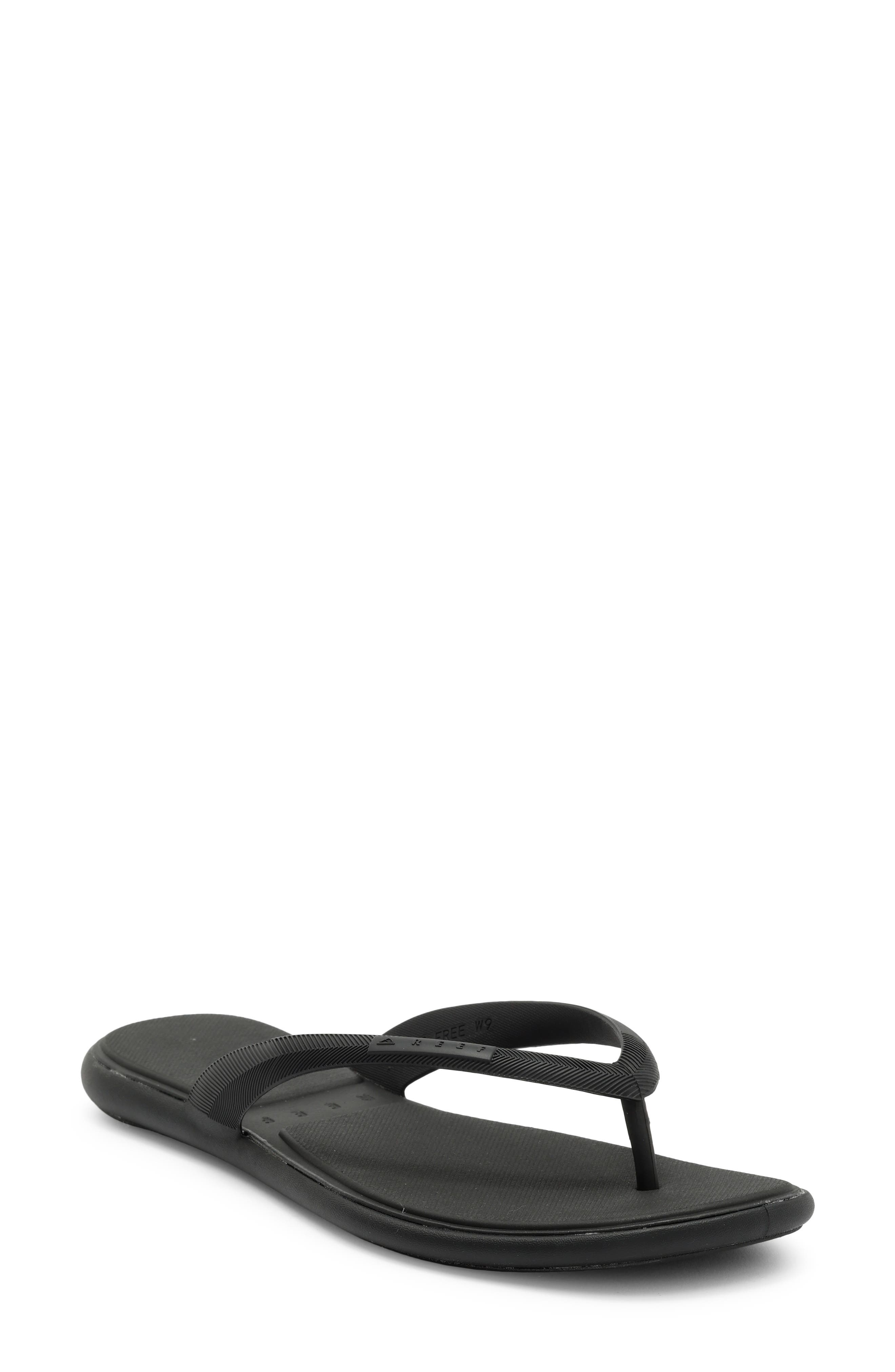 Reef Water Willow Malibu Sandals, Main, color, Black/ Black