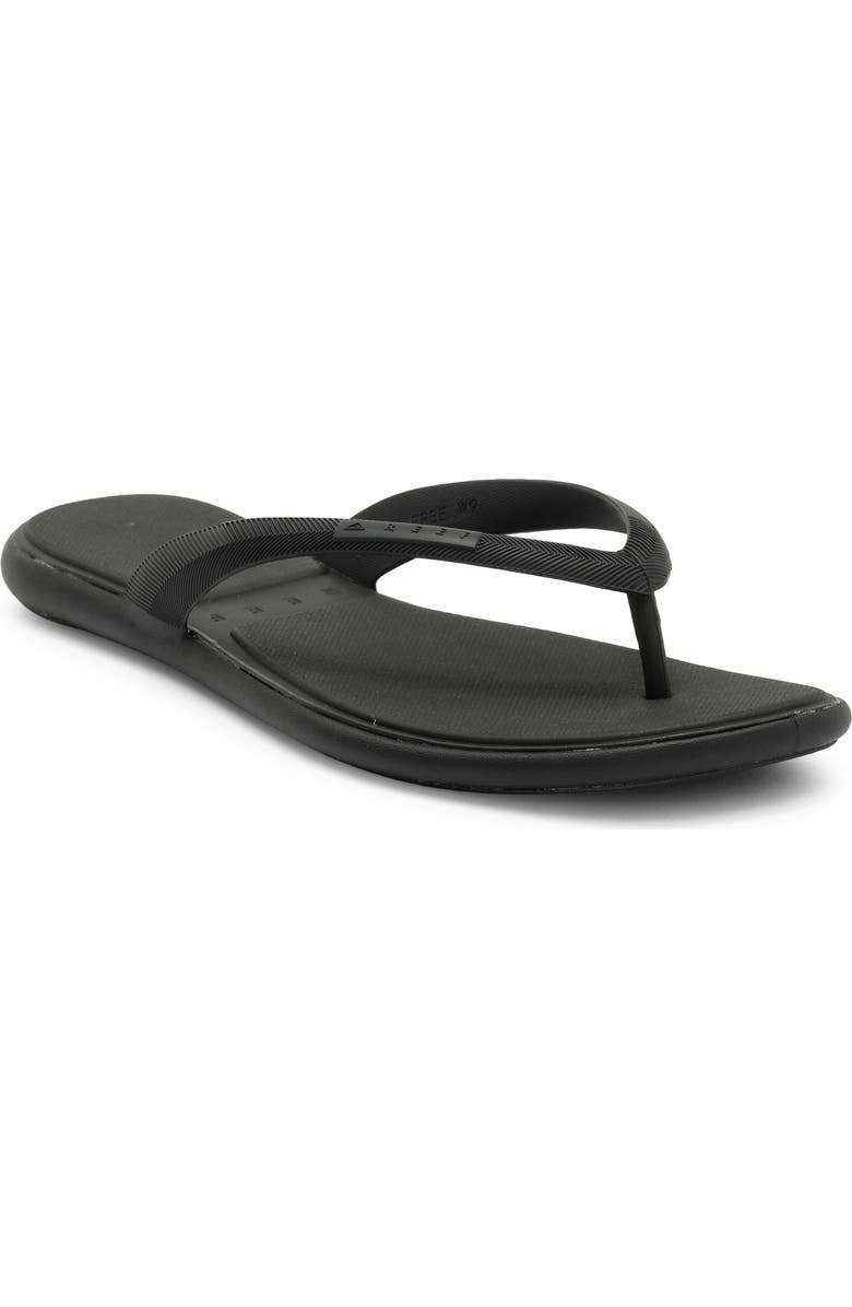 Reef Water Willow Malibu Sandals, Main, color, Black/ Black