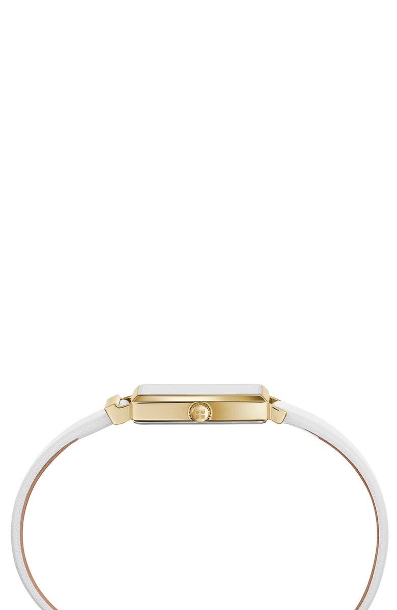 BCBG Women's Crystal Embellished Leather Strap Watch, 22x33mm, Alternate, color,