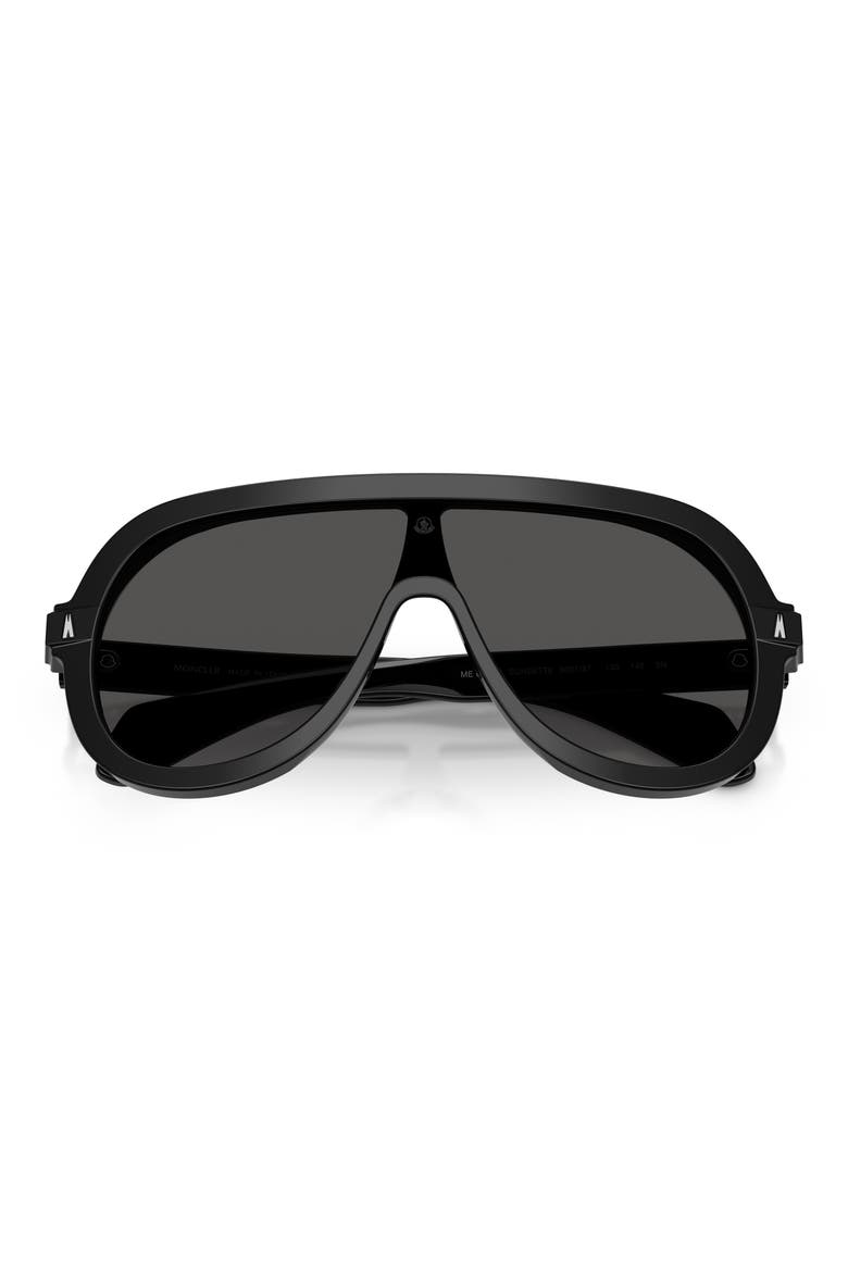 Sunsette 130mm Pilot Sunglasses, Alternate, color, SHINY BLACK / SOLID DARK GREY