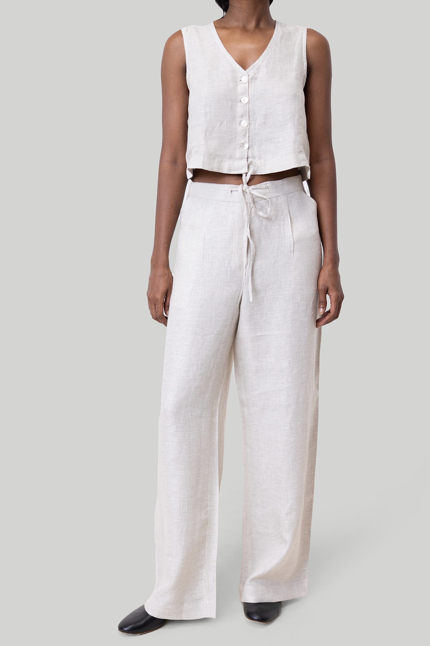 Cropped vest shirt