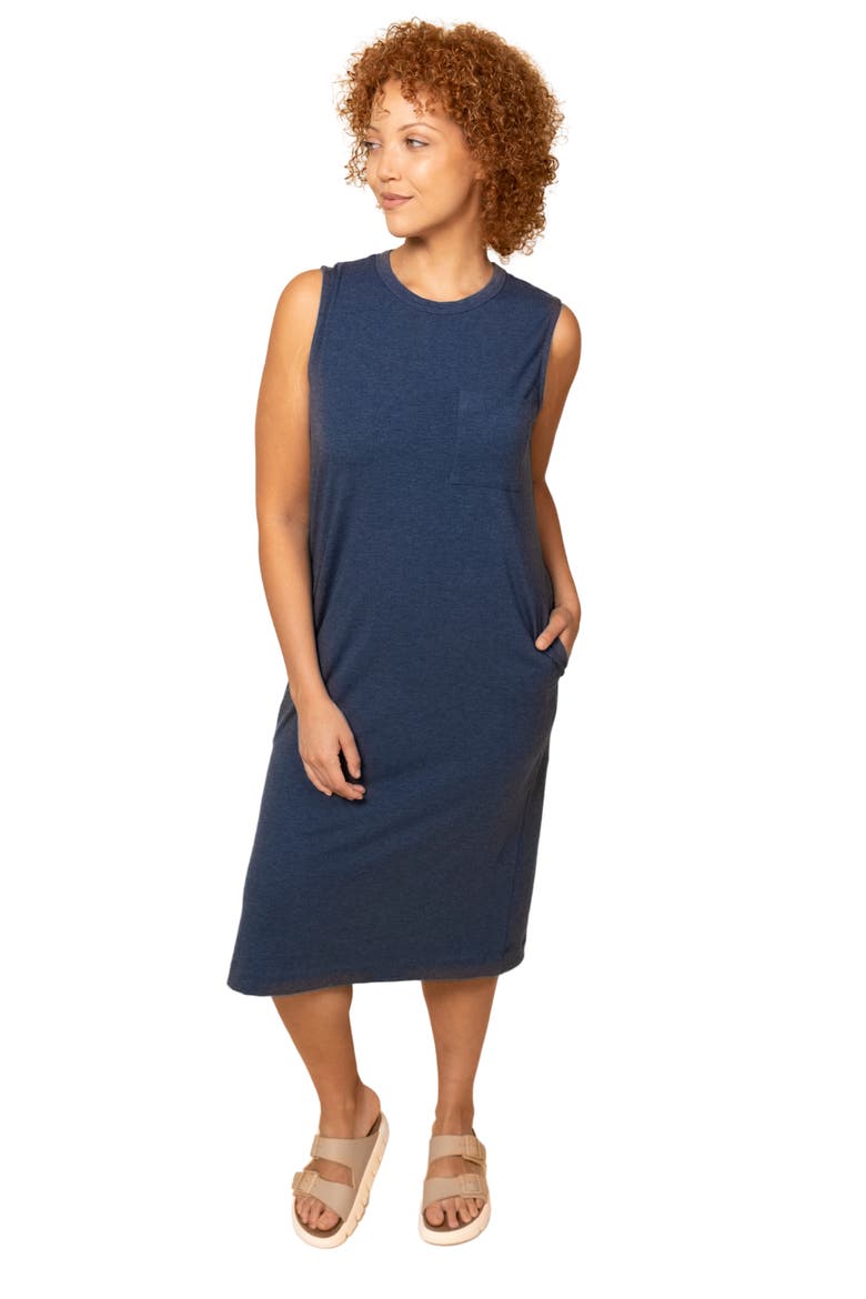 Plus Sophie Tank Jersey Dress 2.0, Main, color, Heather Lake