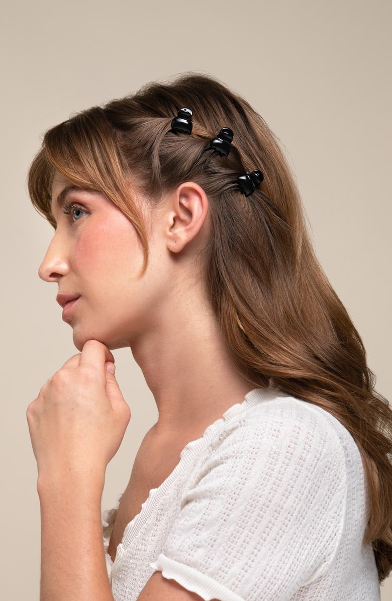 Kitsch 16-Pack Recycled Plastic Microcloud Hair Clips, Alternate, color, Black Tort