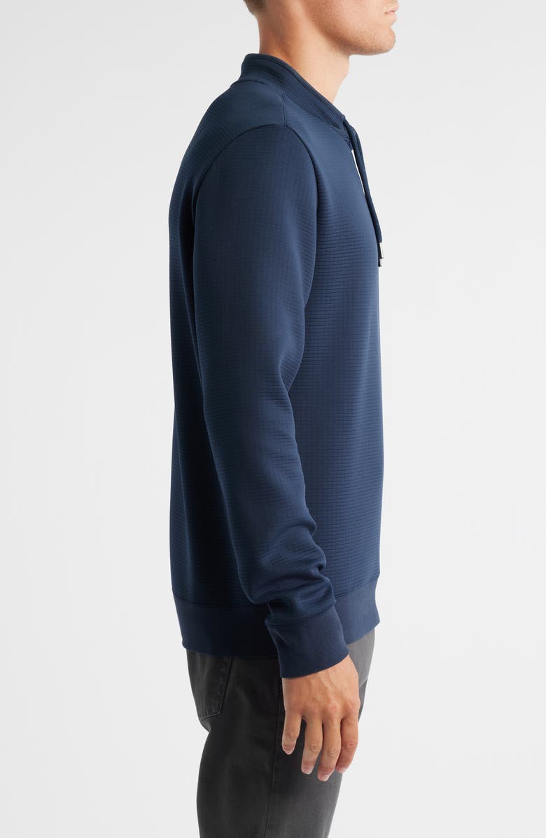 Robert Barakett Drayton Crossover Mock Neck Sweatshirt, Alternate, color, Navy