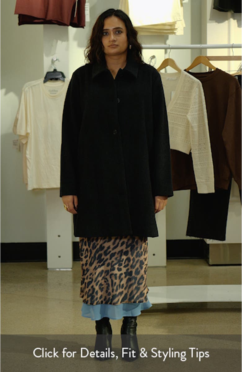 Classic Collar Wool Herringbone Coat, sales video thumbnail