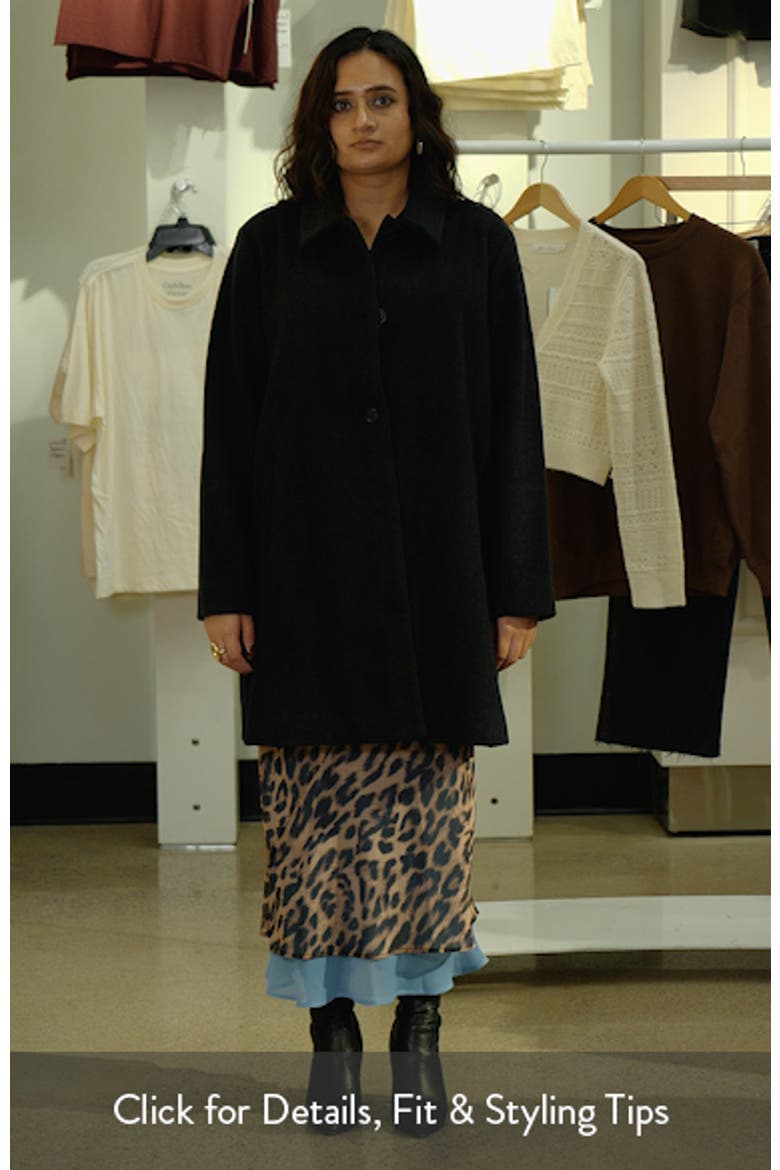 Classic Collar Wool Herringbone Coat video