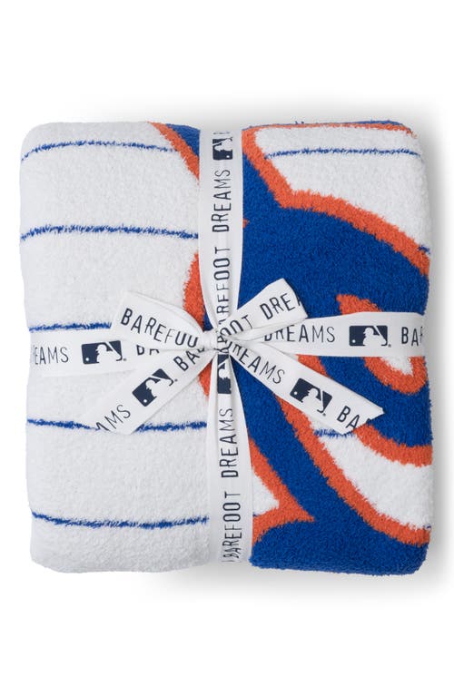 BAREFOOT DREAMS BAREFOOT DREAMS COZYCHIC® NEW YORK METS THROW BLANKET