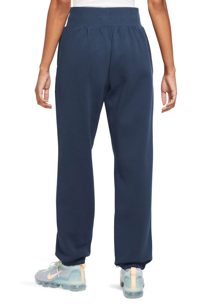 Sportswear Phoenix High Waist Fleece Sweatpants, Alternate, color, MIDNIGHT NAVY/ BLACK