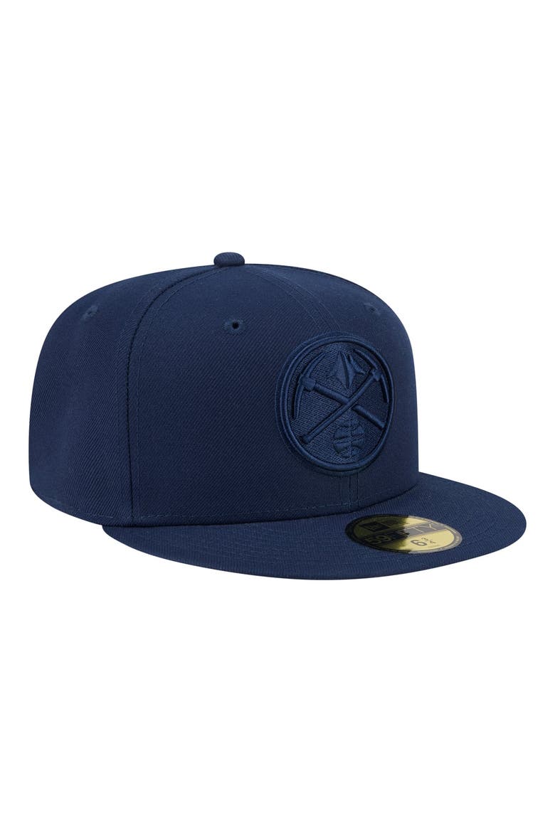 Men's New Era Navy Denver Nuggets Tonal Color Pack 59FIFTY Fitted Hat, Alternate, color, Navy