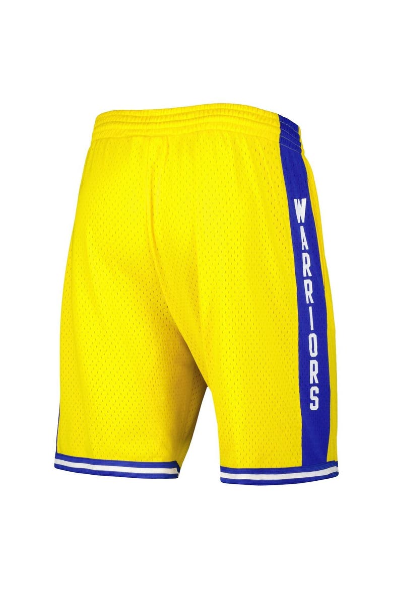 Men's Mitchell & Ness Gold Golden State Warriors 1974-75 Hardwood Classics Swingman Shorts, Alternate, color, Gold