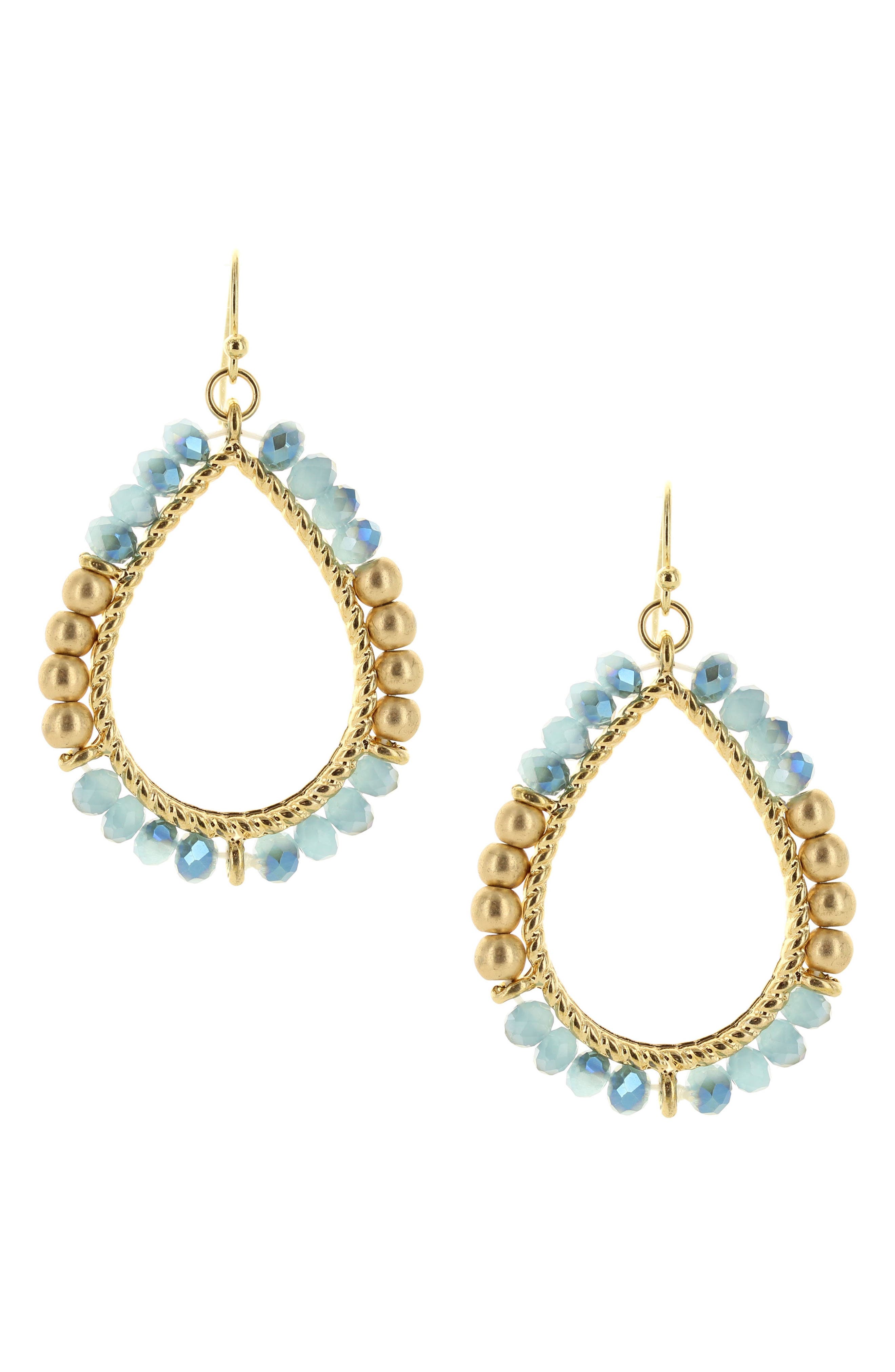 OLIVIA WELLES Bri Beaded Teardrop Earrings