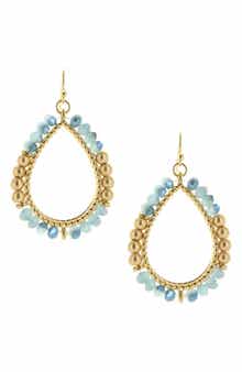 OLIVIA WELLES Bri Beaded Teardrop Earrings
