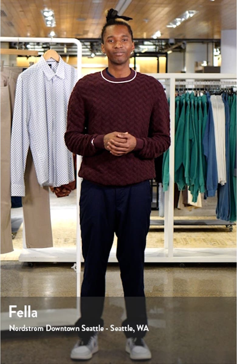 Sepal Textured Crewneck Sweater, sales video thumbnail