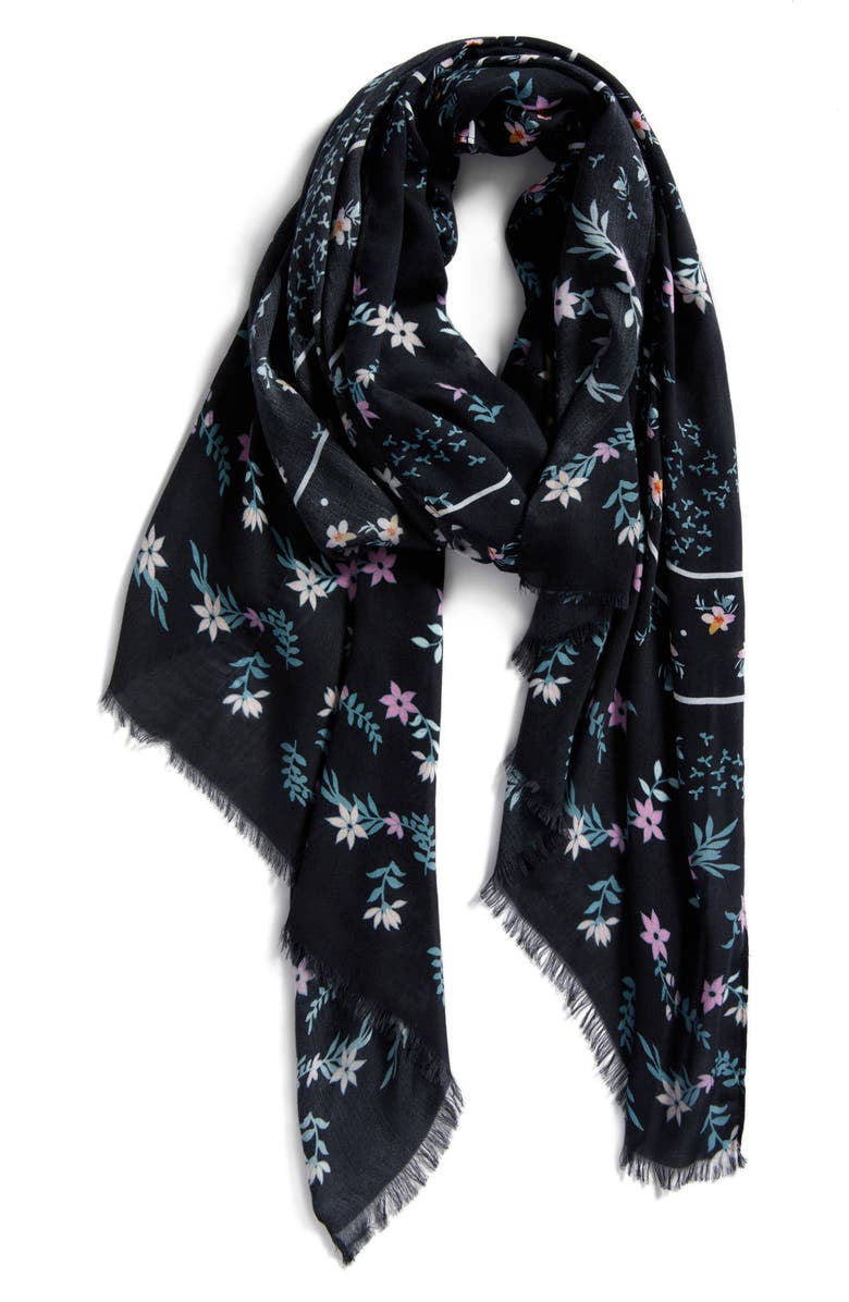 Rebecca Minkoff Twilight Floral Scarf, Alternate, color,