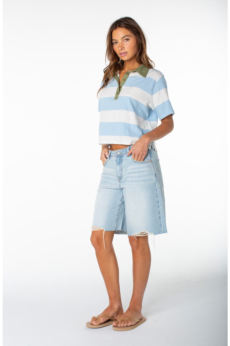 Brookview Striped Polo, Alternate, color, CERULEAN