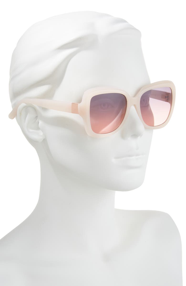 Vince Camuto Square Frame Sunglasses, Alternate, color, Grey