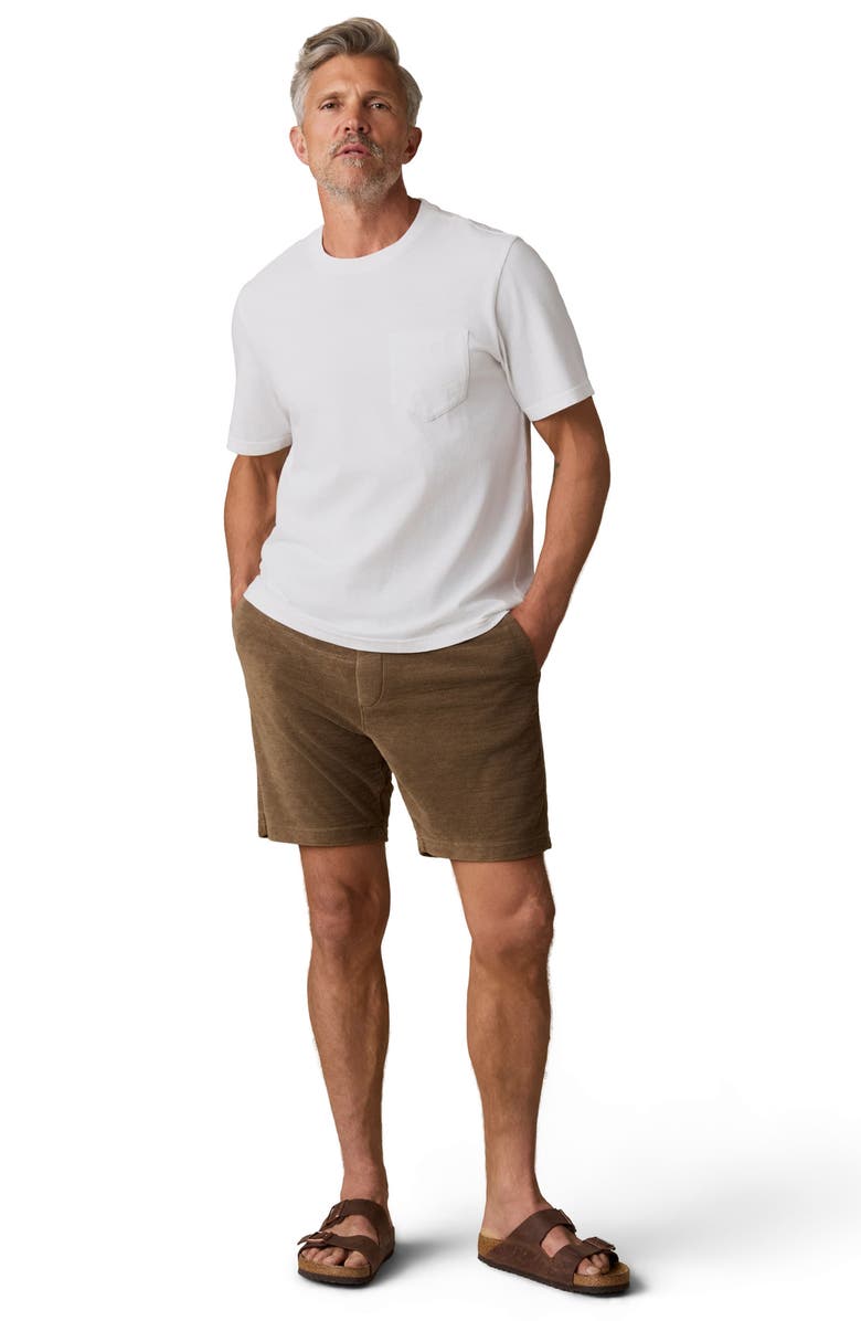 Faherty Cabana Terry Cloth Shorts, Alternate, color, Island Brown