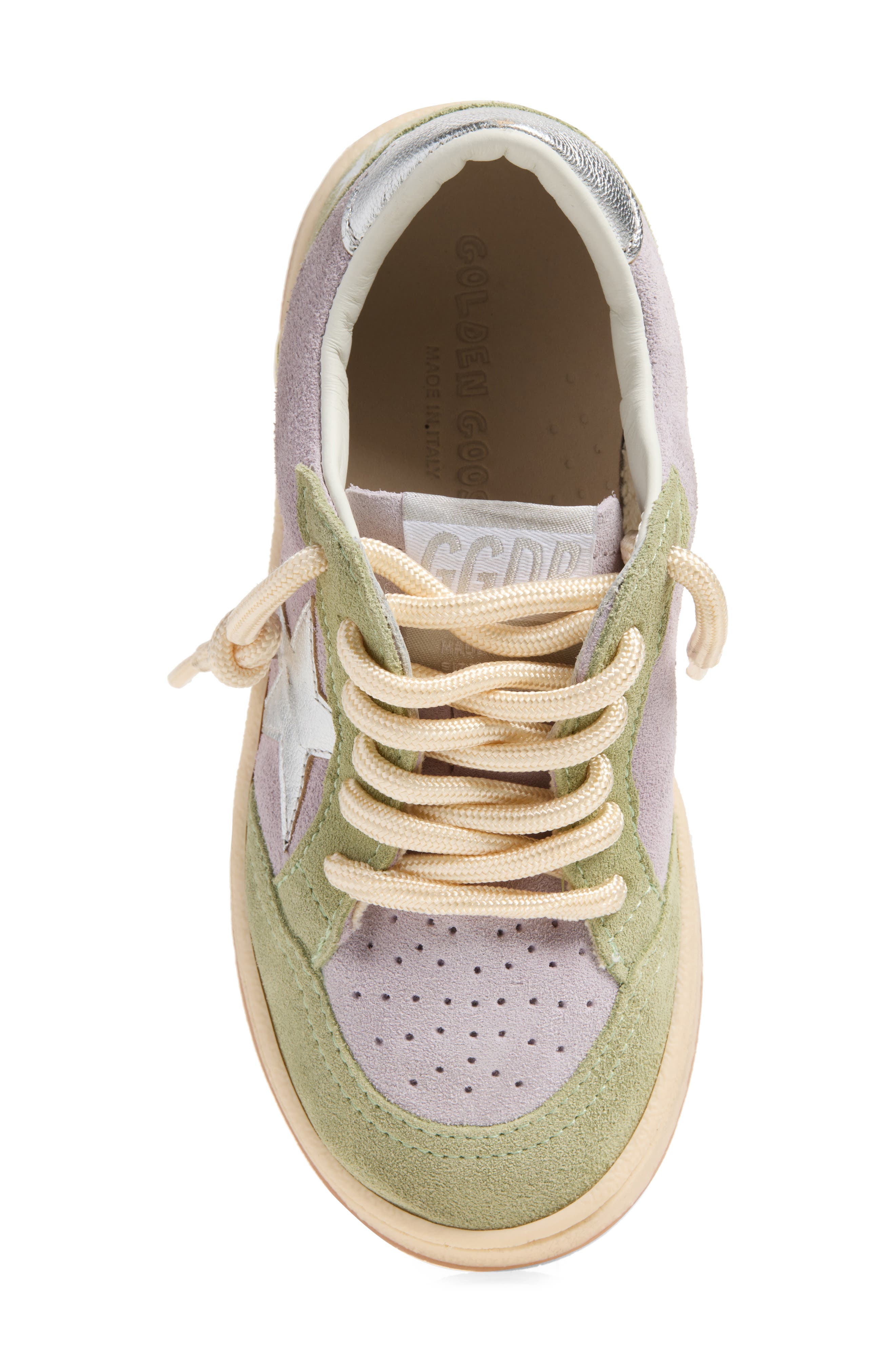 Kids' Ball Star Low Top Sneaker, Alternate, color, LILAC/ LIGHT GREEN/ SILVER