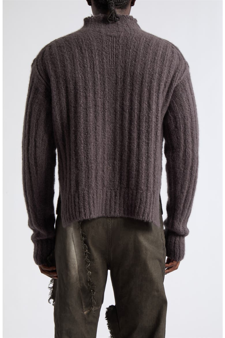 Cashmere & Silk Rib Funnel Neck Sweater, Alternate, color, DARK DUST