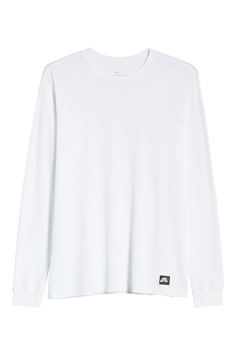 Dri-FIT Long Sleeve Thermal T-Shirt, Alternate, color, WHITE