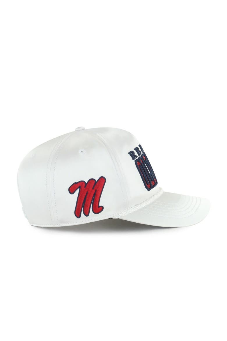 Women's '47 White Ole Miss Rebels Outspoken Hitch Adjustable Hat, Alternate, color, White