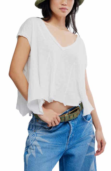 Swing Along With Me Cotton & Linen Blend T-Shirt