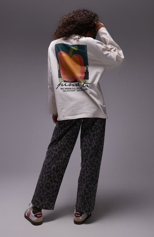 TOPSHOP TOPSHOP PIMIENTA LONG SLEEVE SKATER GRAPHIC T-SHIRT 