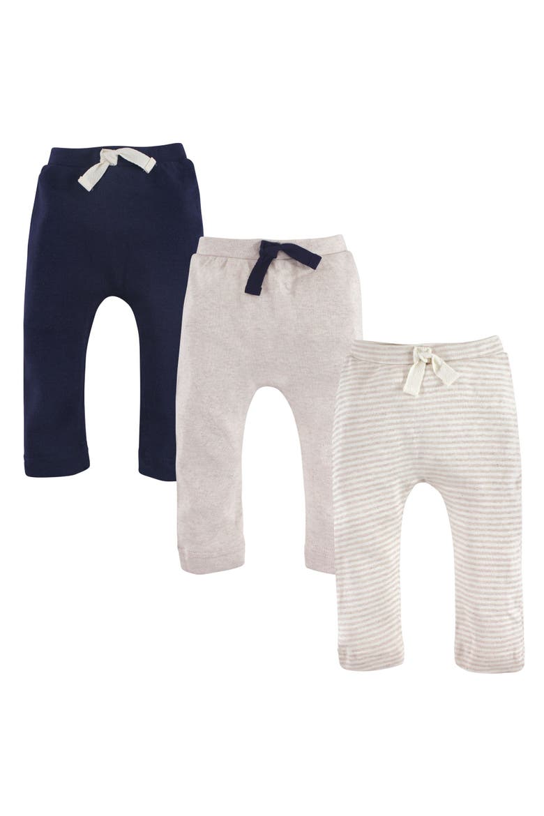 3Pk Organic Pants, Main, color, Oatmeal Navy