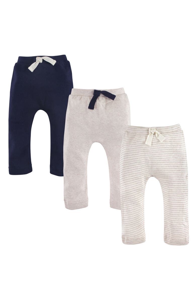 Touched by Nature 3Pk Organic Pants, Main, color, Oatmeal Navy