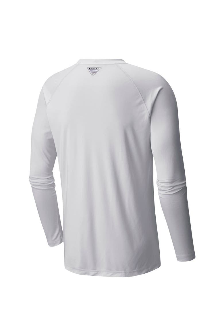 Men's  Columbia White Pittsburgh Penguins Terminal Tackle Omni-Shade Raglan Long Sleeve T-Shirt, Alternate, color, White