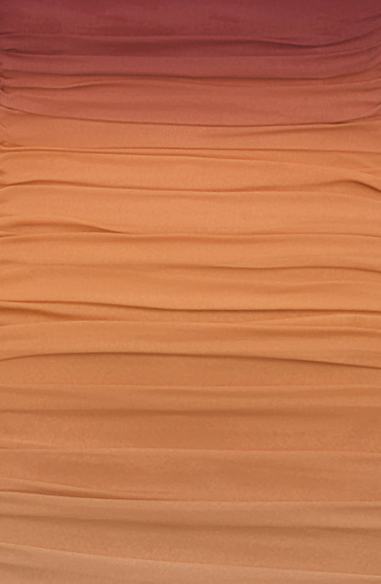 HOUSE OF CB Sofie Strapless Side Drape Dress, Alternate, color, Ombre