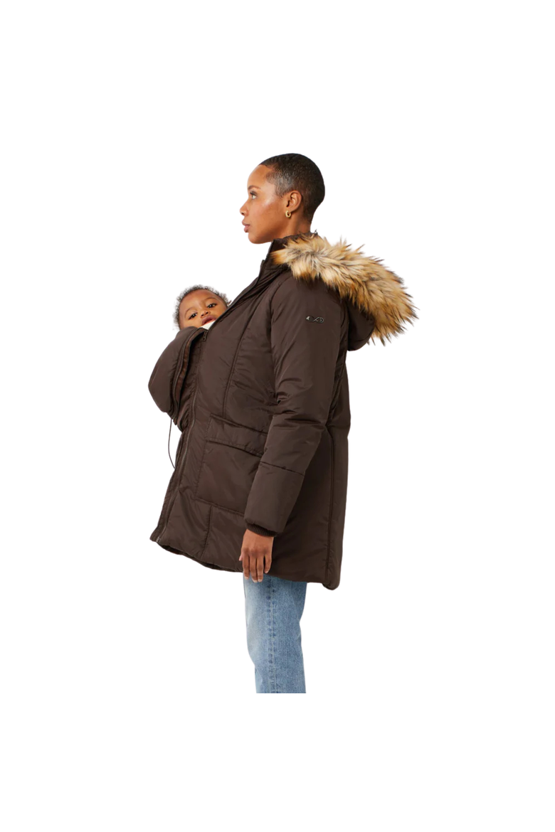 Rachel - 3 in 1 Maternity Coat With Belt, Alternate, color, Dark Chocolate