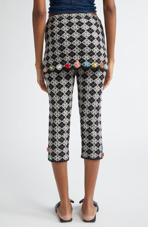 Yanyan Argyle Jacquard Knit Miniskirt Capri Pants