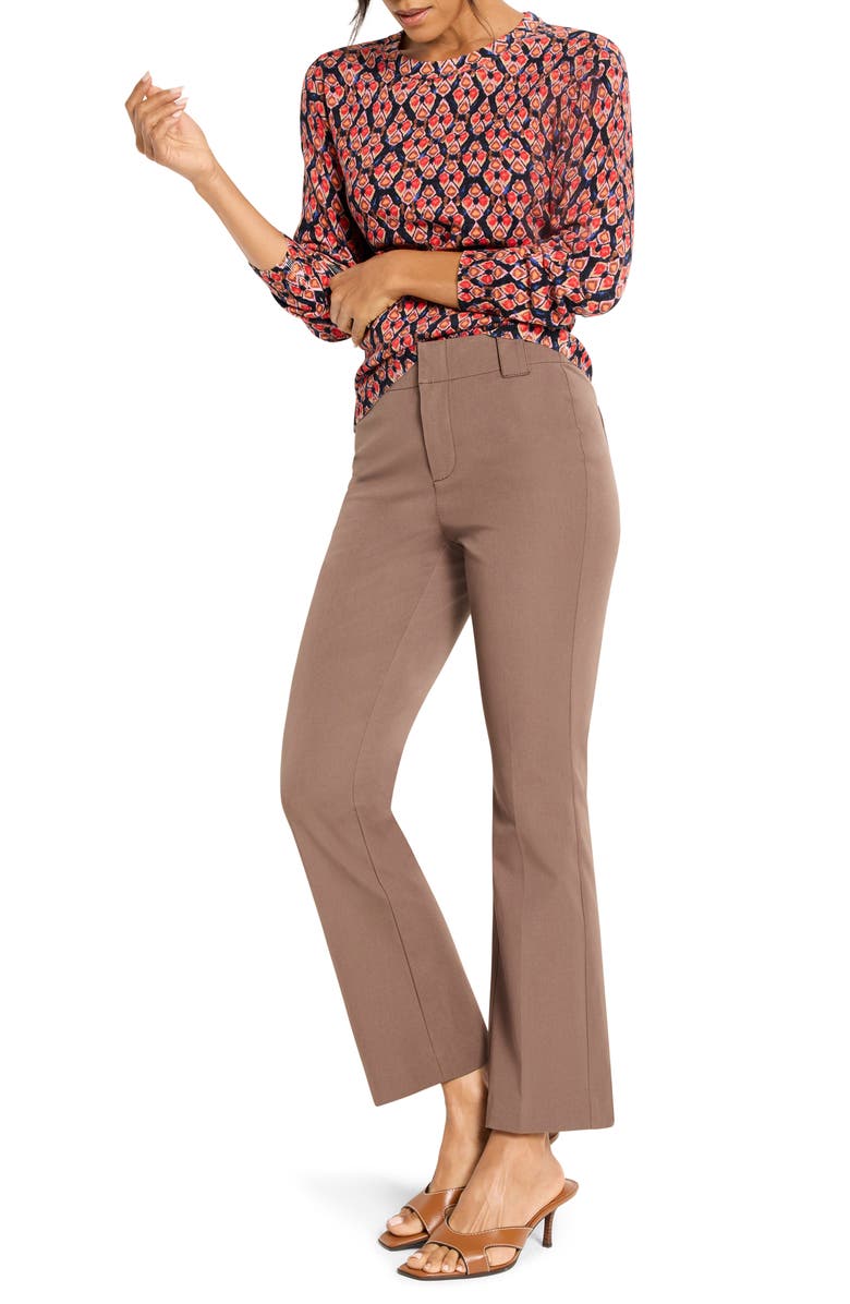 NIC+ZOE Harvest Ikat Pure Cotton Crewneck Sweater, Alternate, color, Red Multi