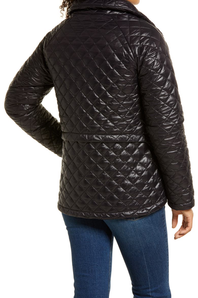 Diamond Quilted Thru & Thru Jacket, Alternate, color, BLACK