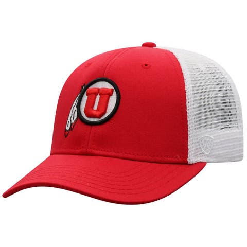 Men's Top of the World  Red/White Utah Utes Victory Baseline Adjustable Trucker Hat